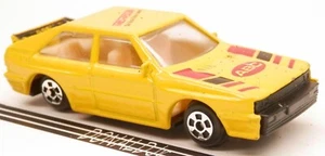 Vintage Audi Quattro Yellow Rally Car with Spoiler 1/64 Diecast - Picture 1 of 2
