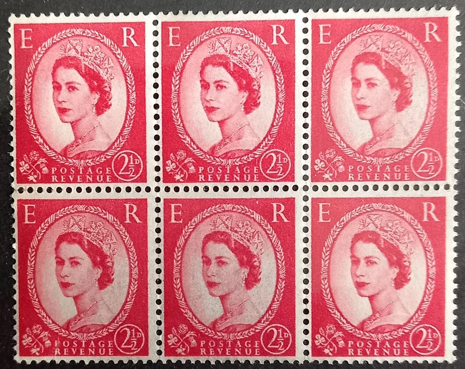 GB S63 - 2½d Carmine Red - 1 x (Blue) Phosphor Band to Left - Crowns Wmk - MNH - Image 1 of 1