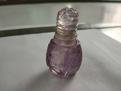 Amethyst Handmade Carving Bottle With Cap 1 Piece 190 Cts. Natural Gemstone  - Image 1 of 4