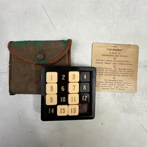 Vintage The 15 Puzzle Rudolf Steiner Co Sliding Number Tile Game Bakelite USA - Picture 1 of 5