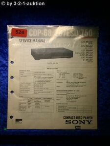 Sony Service Manual CDP 68/ 207ESD / 750 CD Player (#0524)
