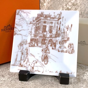 Hermes Tray Small Plate L'AIR DE PARIS 2006 Christmas Rare VIP Gift Model 11cm - Picture 1 of 13