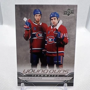 Lane Hutson & Logan Mailloux 2024-25 cubierta superior Young Guns compañeros de equipo Canadiens 2 - Imagen 1 de 2