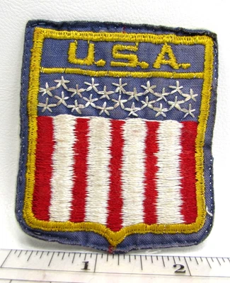 Vintage United States of America USA Flag Jacket Patch Stars Stripes Souvenir - Image 1 of 3