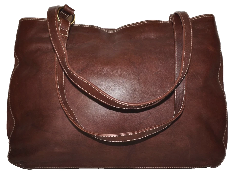 Bolso de Mano CHAOS Grande Cuero Marrón Attache' 11x14 Foto 1 de 4