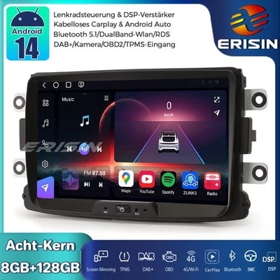 128GB Android 14 GPS Autoradio Navi DAB+ Renault Dacia Duster Logan Dokker Lodgy - Bild 1 von 4