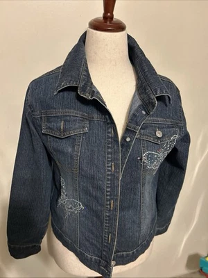 Chaqueta Jean Arizona Jean Co con Estrás Mariposas Talla XL Foto 1 de 4