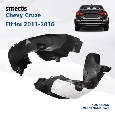 Pair Rear Inner Fender Liner For 2011-2016 Chevy Cruze Left+Right Side Foto 1 de 4