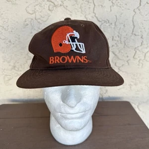 VINTAGE Cleveland Browns Cap Hat Mens Snap Back Brown Orange NFL Football - Picture 1 of 7