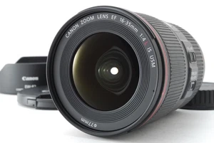 Canon Zoom Lens EF 16-35mm F/4 L IS USM From JAPAN [Top MINT + Lens Caps + Hood] - Picture 1 of 8