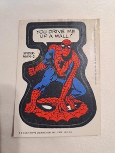 1975 Topps Chewing Gum Comic Heroes Stickers Spider-Man BUG OFF! - Picture 1 of 6