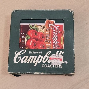 Sechs verschiedene Vintage Campbell's Suppe Sammlerstück Untersetzer Filzsockel Schwerlast - Bild 1 von 13