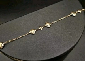 14k Italian Gold Diamond Station Bracelet - Picture 1 of 4