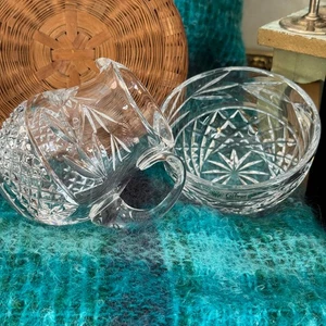 Crema de cristal irlandesa Galway y azucarero abierto - Imagen 1 de 13