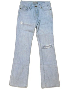 Seven 7 Jeans Distressed Bootcut Light Wash Boot Flare Cotton Stretch Women's 25 - Picture 1 of 12