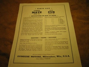 Catálogo de piezas Evinrude ELTO MATE + CUB 4263 4264 - Imagen 1 de 1