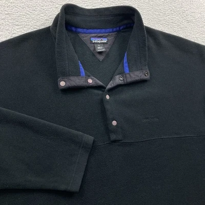 De colección Patagonia Micro D Luxe Snap T Vellón Para Hombre XL Negro Hecho en EE. UU. Otoño 1998 Foto 1 de 4
