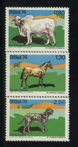Brazil MNH Sc 1367-69 Animals Horse - Picture 1 of 1