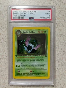 2000 Pokemon Team Rocket 1st Edition #7 Dark Golbat - Holo PSA 9 MINT - Picture 1 of 2
