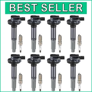 High-Quality 8 Set Ignition Coils & Spark Plugs for 2011-2015 Mustang 5.0L V8 - Picture 1 of 11