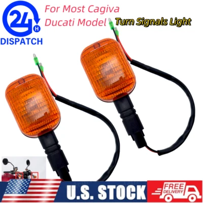 Par de indicadores intermitente intermitente intermitente delantero/trasero para Cagiva Ducati Foto 1 de 4