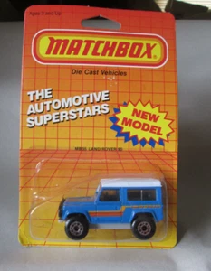 1986 Matchbox Land Rover Ninety 90 SUV #35 Blue 1:62 New Model - Picture 1 of 7