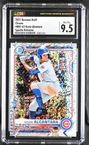 2021 Bowman Draft Chrome Kevin Alcantara #BDC-62 Sparkle Refractor CSG 9.5 Mint+ - Picture 1 of 1