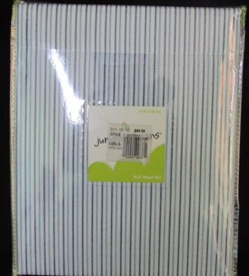 Juego completo de sábanas a rayas azules Jumping Beans ropa de cama para niños nuevo Foto 1 de 4