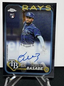 2024 Topps Chrome Rookie Auto Osleivis Basabe #RA-OB GS1-1 ON CARD Tampa Bay - Picture 1 of 2