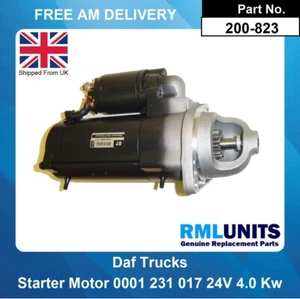 Motor de arranque para camión Daf LF 0001231017 24V 4,0 kW - Imagen 1 de 5