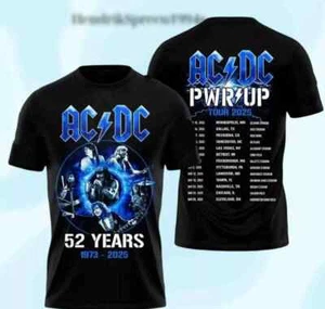 AC/DC 52 Years Tour 2025 Concert Shirt, Rock Music Tour Unisex Tee, Gift For Fan - Picture 1 of 5