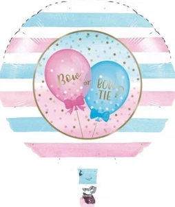 Gender Reveal Balloons Party Boy Girl Metallic Mylar Balloon - Picture 1 of 2