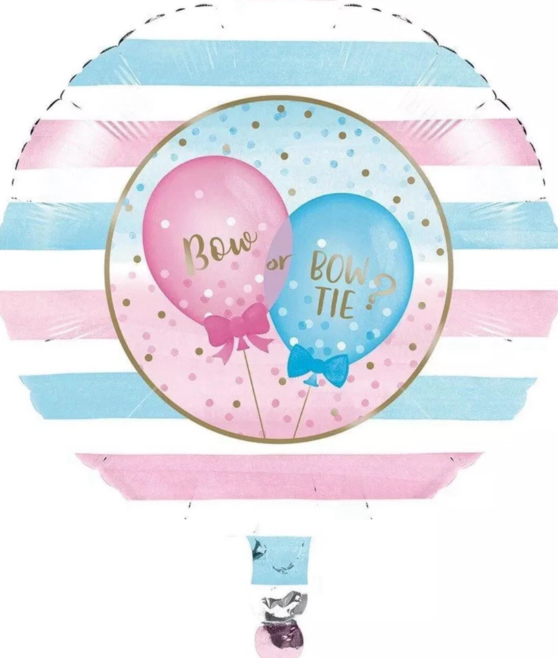 Globos reveladores de género fiesta niño niña globo metálico de Mylar Foto 1 de 2