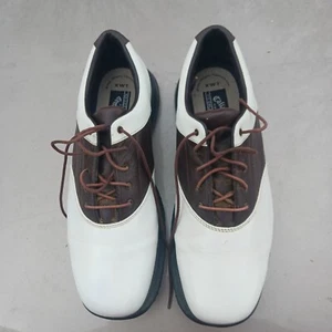 Callaway Mens Golf Shoes White Brown Xtra Width Technology (M138-14) 9.5 - Picture 1 of 7