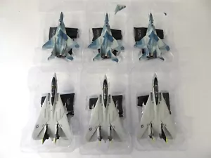 Lot de 6 Avions de chasse F-14A TOMCAT + MIG-29 1/100 Militaire Jet aircraft - Imagen 1 de 7