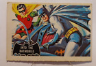 Original 1966 BATMAN Bubble Gum Card PINK BACK  #8 INTO THE BAT MOBILE