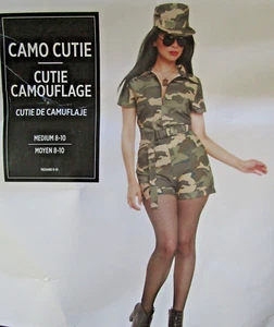 New CAMO CUTIE Halloween Costume by Modern Hero * Size MEDIUM (8-10) * Military - Picture 1 of 1