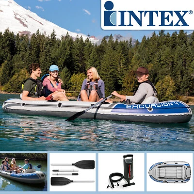 Intex Boot Schlauchboot Angelboot Ruderboot Motorboot Aussenboardmotor 4 Pers. - Bild 1 von 4