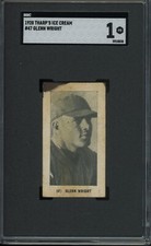1928 Tharp's Ice Cream #47 Glenn Wright - SGC 1 - Very Rare MLB Baseball Card