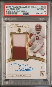 2020 Panini Flawless Rookie Patch Auto /25 Jalen Hurts on Card RPA RC PSA 10 - Bild 1 von 2