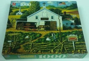1993 Sealed New "SLEEPY FOX FARMS" Charles Wysocki Americana MB 1000 PC Puzzle - Picture 1 of 14