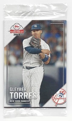2019 Topps National Baseball Card Day Yankees SGA Unopened Pack Gleyber Torres - Image 1 of 4