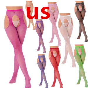 Women's Pantyhose Sexy See Through Fishnet Footless Tight Plus Size Footless - Picture 1 of 81