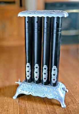 Antique W. M. Crane Co. N.Y. Vulcan 204 Victorian Jeweled Parlor Stove Radiator - Image 1 of 4