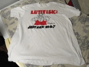 "Lutefisk: Just Say No !" Lee / Ohnson Design Norwegian Humor T - Shirt - Picture 1 of 5