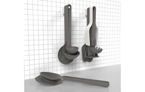 Utensilio de silicona de cocina Venn cuchara espátula girador batido cepillo pastelería y conjunto gris - Imagen 1 de 12