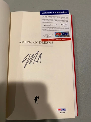 Marco Rubio American Dreams signed 1st Edition Book PSA DNA Cover