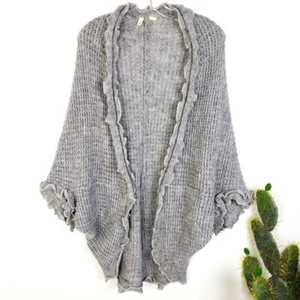Anthropologie Moth Wool Blend Chunky Waffle Knit Cocoon Cardigan size XL - Picture 1 of 16