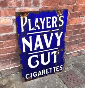 Players Navy cut Sign Vintage Style - Not Enamel - Bar Man Cave