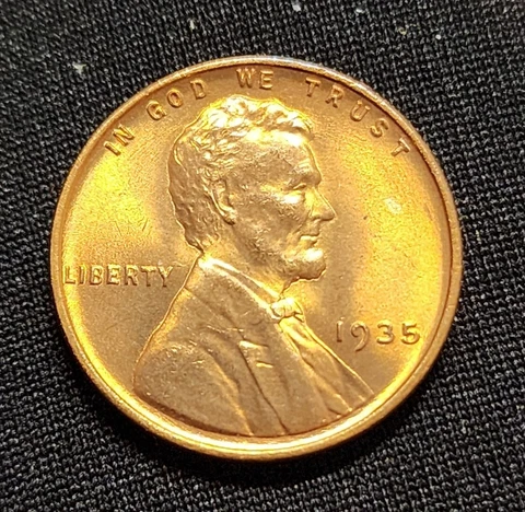1935-P LINCOLN WHEAT PENNY CENT - GEM BU RED UNC Cover